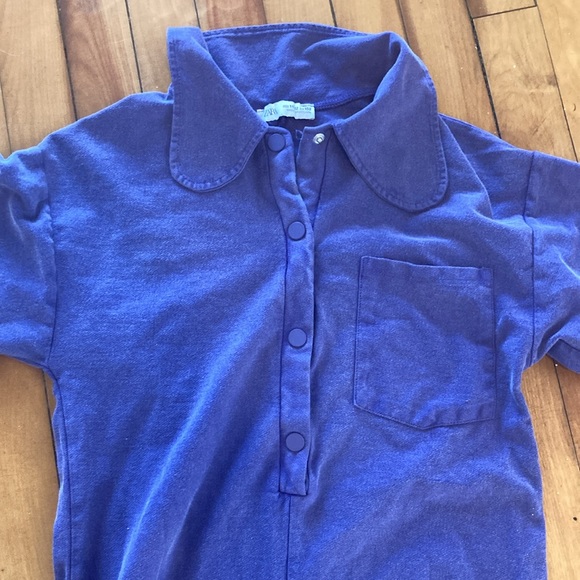 Kids Zara Bib Jumpsuit Purple - Picture 5 of 10